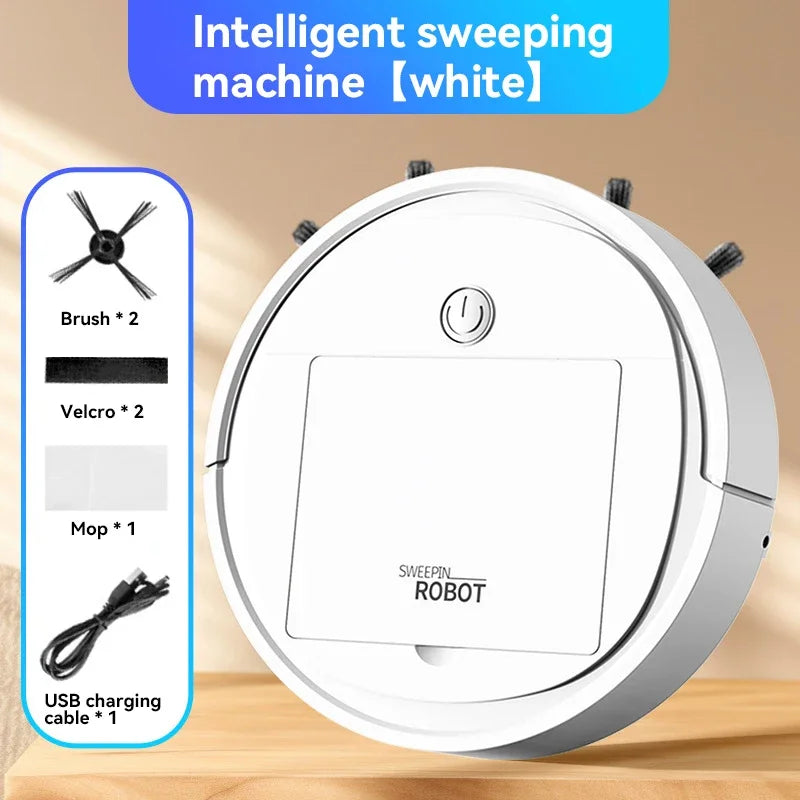 Nuevo robot aspirador inteligente 3 en 1 2026, 4000 Pa de succión, máquina de limpieza doméstica totalmente automática, carga USB, aspiradora inteligente