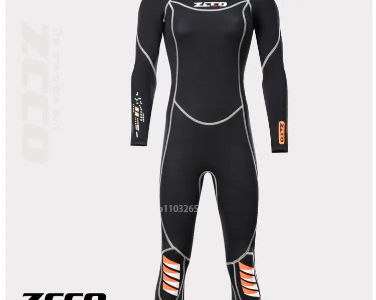 Combinaison de plongée en néoprène pour hommes, 3MM, manches longues, plongée en apnée, une pièce, Surf, pêche, maillots de bain thermiques