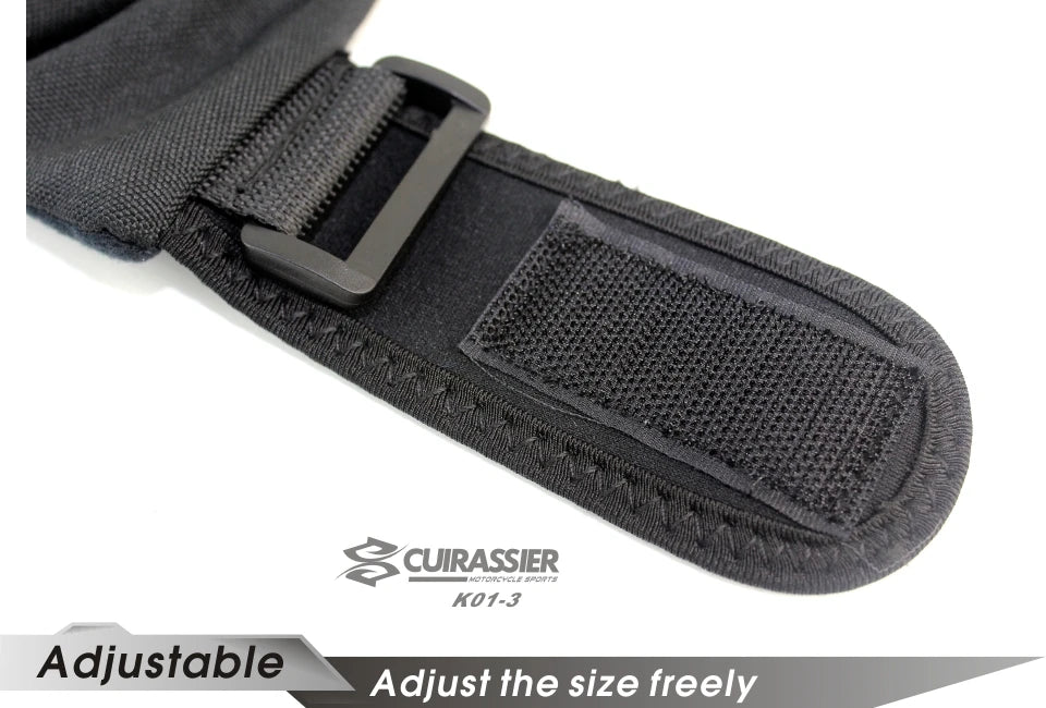 Cuirassier-Genouillères de protection pour motocross, genouillères de moto, protection MX, coussinets de course de coulée de nuit Équipement de moto avec coque renforcée et haute visibilité pour une conduite nocturne