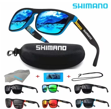 Lunettes de soleil polarisées Shimano, protection UV400 pour hommes et femmes, pour la chasse, la pêche, la conduite, le vélo, avec boîte en option