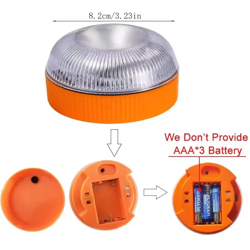 Lumière d'urgence LED pour voiture, clignotante, à induction magnétique, pour accident routier, lumière stroboscopique portable d'avertissement
