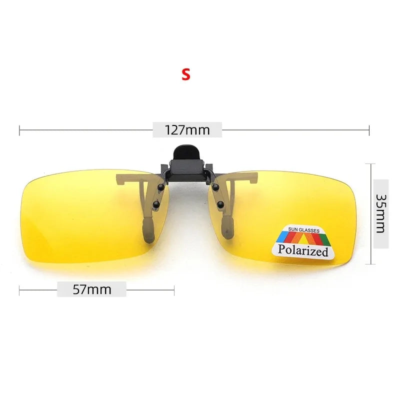 Lunettes de soleil polarisées à lentilles grises, 4 couleurs, Clip rabattable UV 380, pour la conduite, la pêche, la Vision nocturne