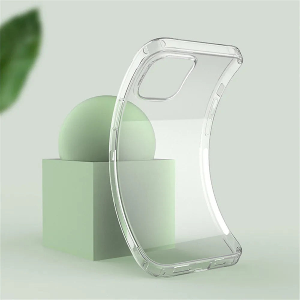 Funda transparente no amarillea para iPhone 16 15 14 Plus 13 Pro Max 16e 12 11 12Pro 14Pro 13Pro SE 2020, carcasa de teléfono