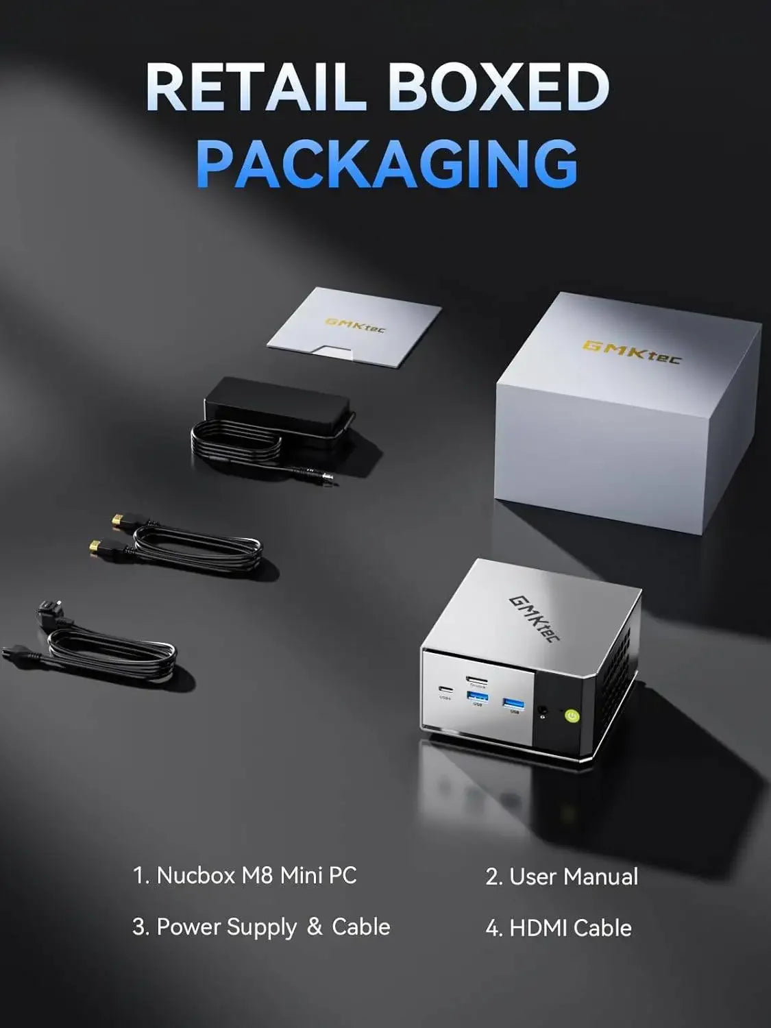 Mini PC GMKtec M8 AMD Ryzen 5Pro 6650H Nucbox Windows 11 LPDDR5 16 Go 500 Go/1 To GPU Radeon 660M Oculink Wifi 6E BT5.2