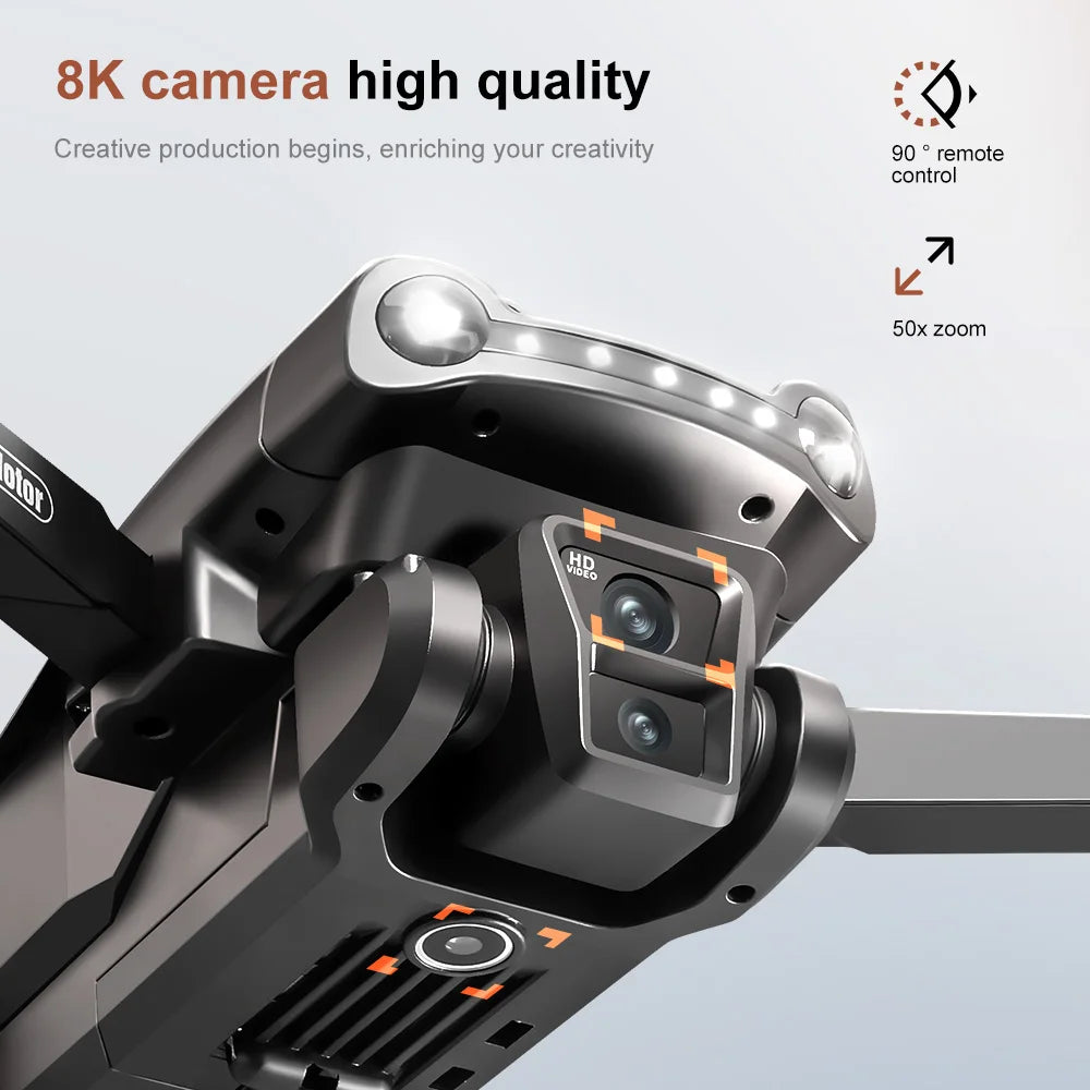 Drone GPS professionnel 4K/8K — double caméra HD, moteur brushless, 5G WiFi FPV, quadricoptère RC