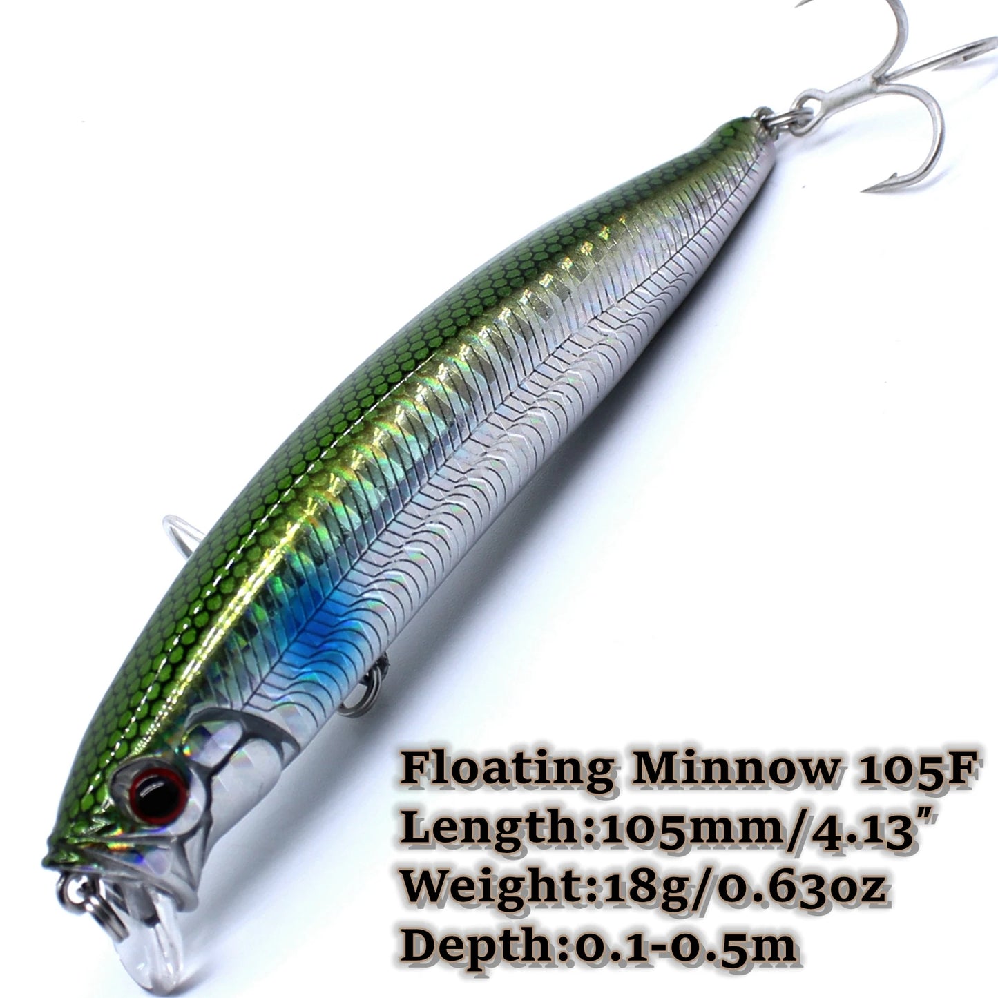 Leurre de Pêche Flottant Minnow Jerk — Wobbler Surface Carnassier