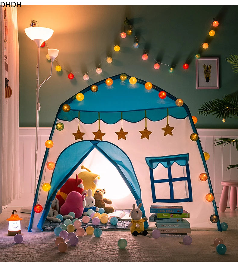 Tienda de juegos para niños, interior y exterior, jardín, Tipi, castillo de princesa plegable, Cubby, juguetes, tiendas de campaña, habitación de niños, casa Tipi, casita de juegos