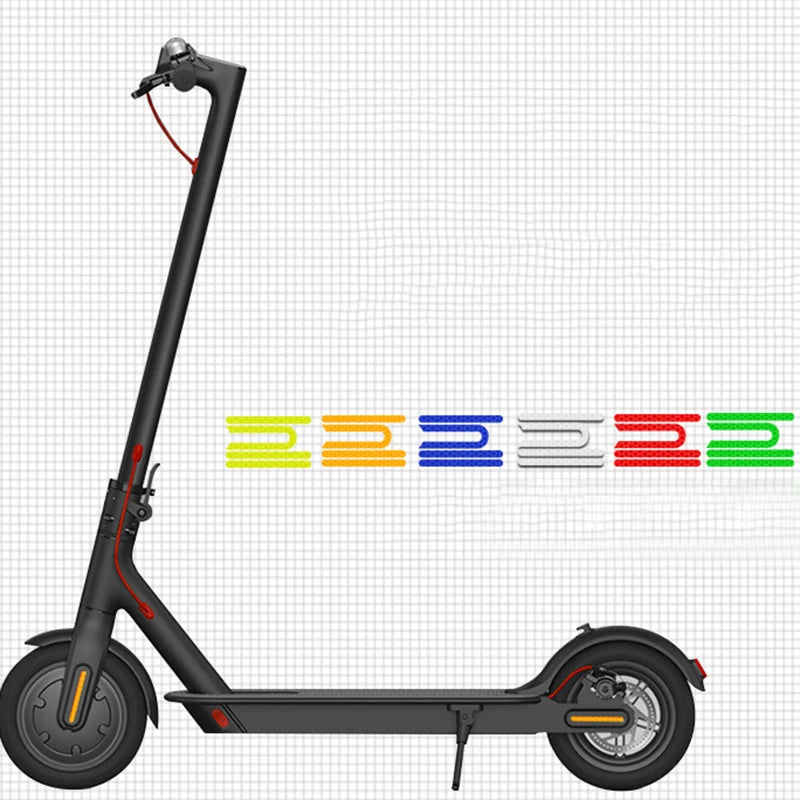 Pegatinas para patinete eléctrico M365 Pro, juego de 4 unidades, tiras adhesivas, cubiertas reflectantes, carcasa protectora, monopatín