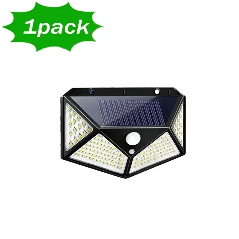 Lámpara solar LED multifuncional con sensor de movimiento, luz solar impermeable, decoración exterior para jardín, 62 focos