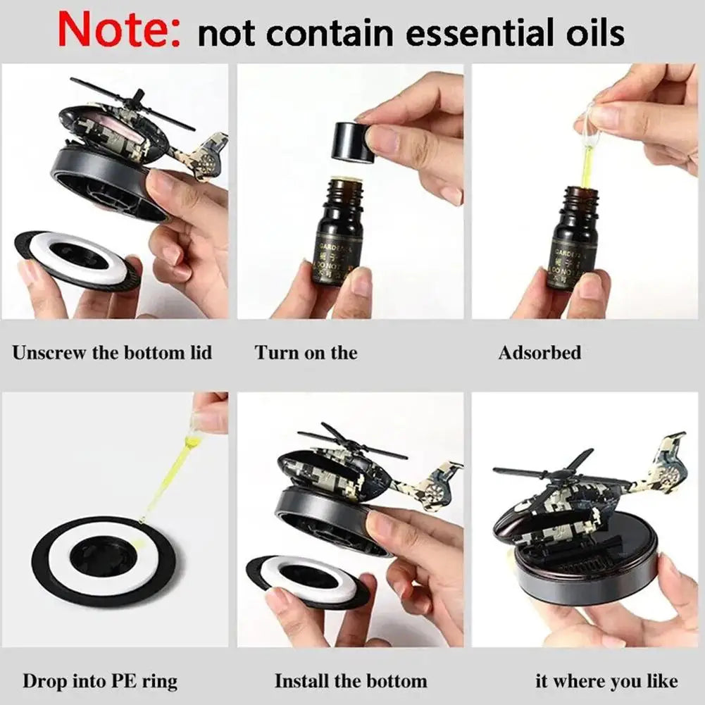 Désodorisant solaire pour voiture et avion, accessoires intérieurs d'hélicoptère, garniture d'hélice, diffuseur de parfum lointain, dépistolet ant
