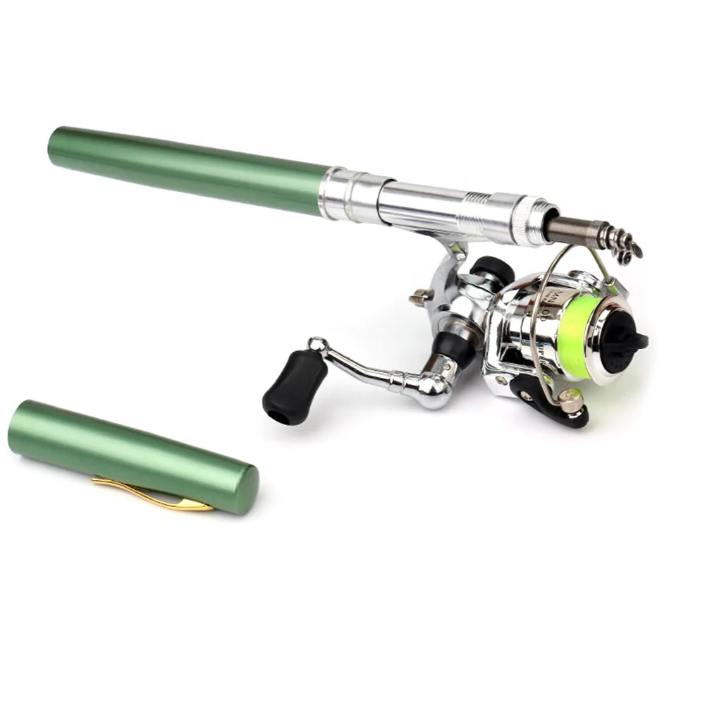 Moulinet de pêche de poche pliable, mini stylo, télescopique, nouveau