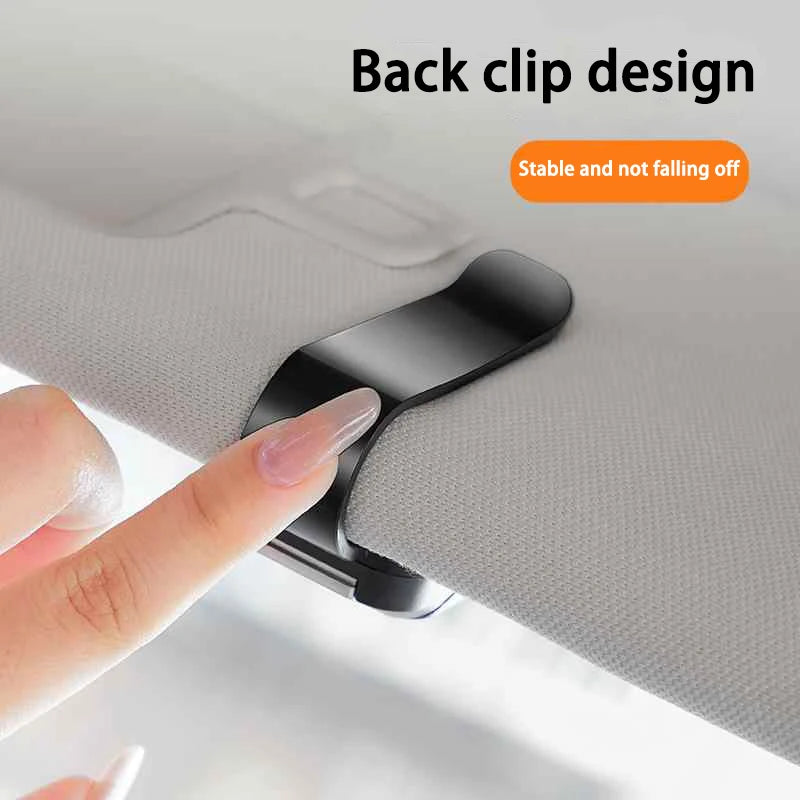 Porte-Lunettes Voiture Clip Pare-Soleil — Rangement, Protection Éponge, Anti-Rayures