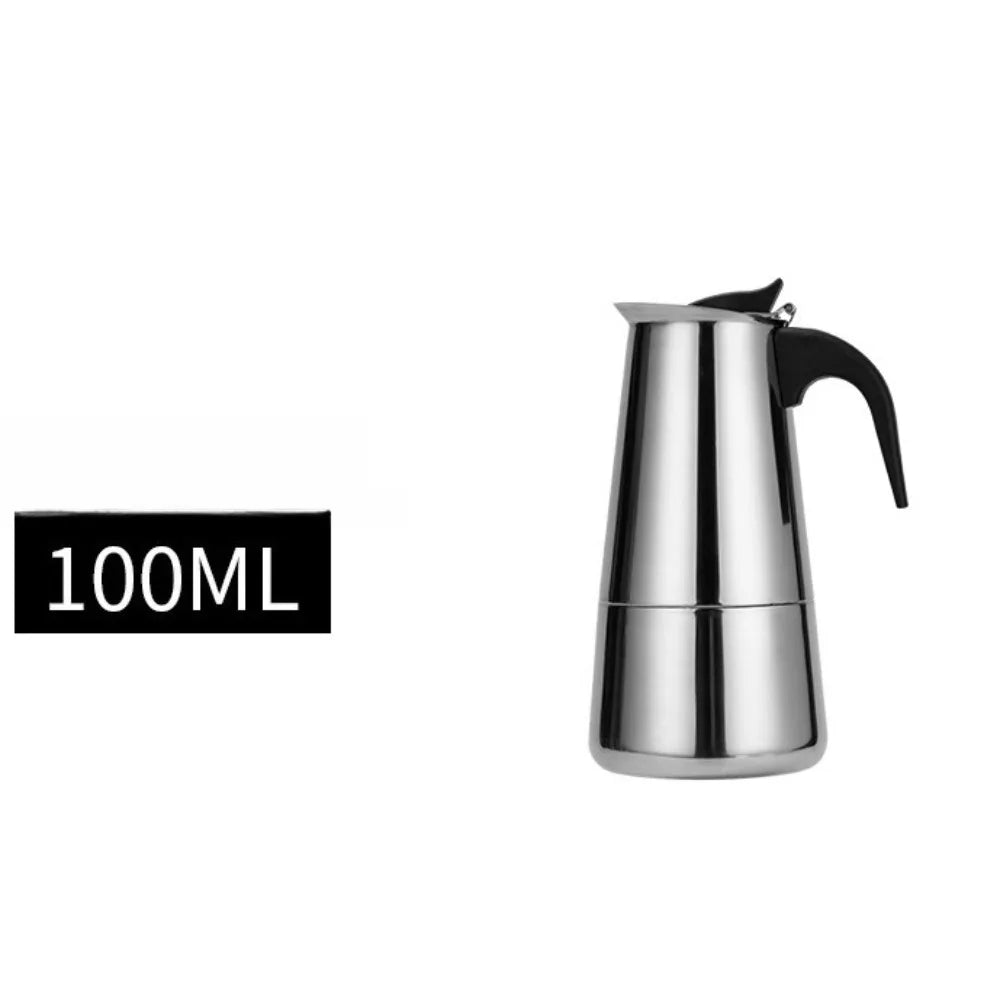Stainless Steel Moka Pots, Espresso Coffee Maker, Teapot, Latte Coffee, Portable Coffee Maker for Camping and Home