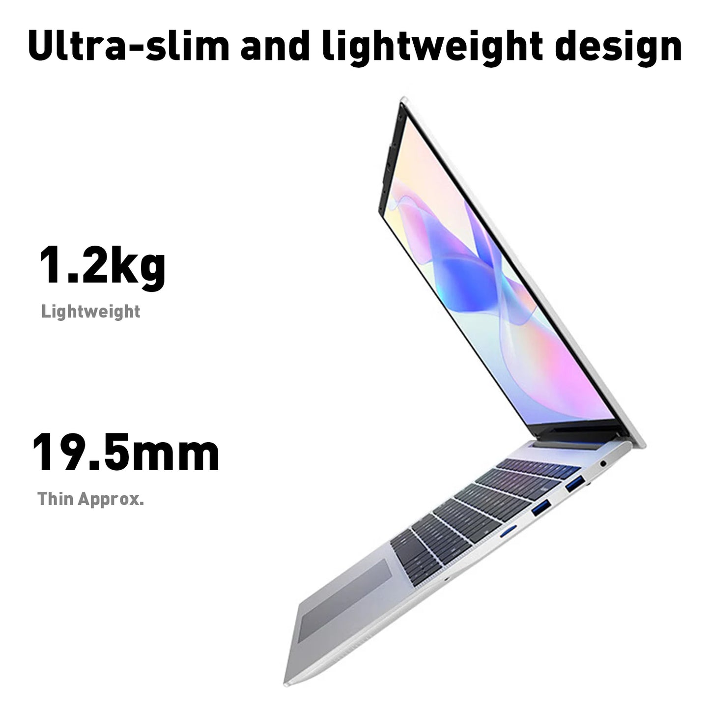 LENO 14.1" Ultra Thin Laptop Windows 11 16GB RAM 2TB SSD Intel N3700 Gaming Laptop 1920*1080 Display Office Study PC