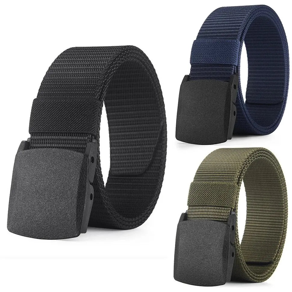Ceinture Toile Nylon Sans Métal — Sport Extérieur Jeans Homme Femme