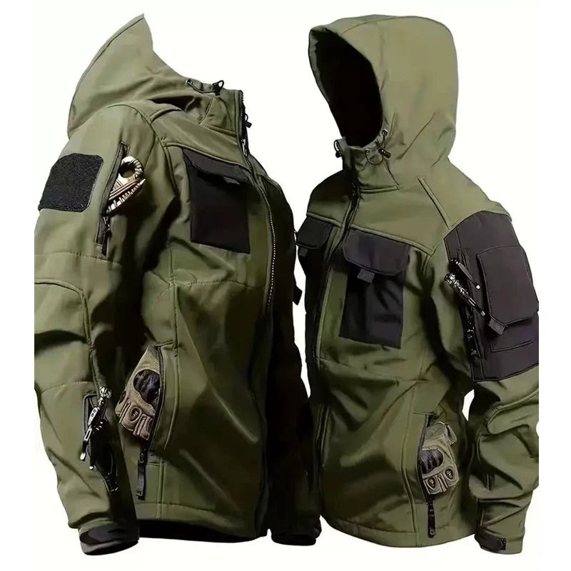 Vestes polaires de Combat militaire tactique d'hiver pour hommes, manteau chaud de randonnée en plein air, Camping, escalade, multi-poches, Trekking décontracté
