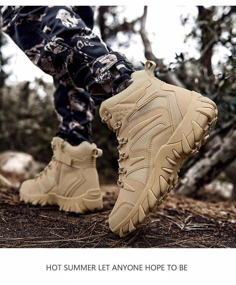 Tactiques améliorées bottes d'entraînement de Combat mâle en plein air Camping Anti-usure réponse rapide chaussures de randonnée pêche chasse baskets hommes