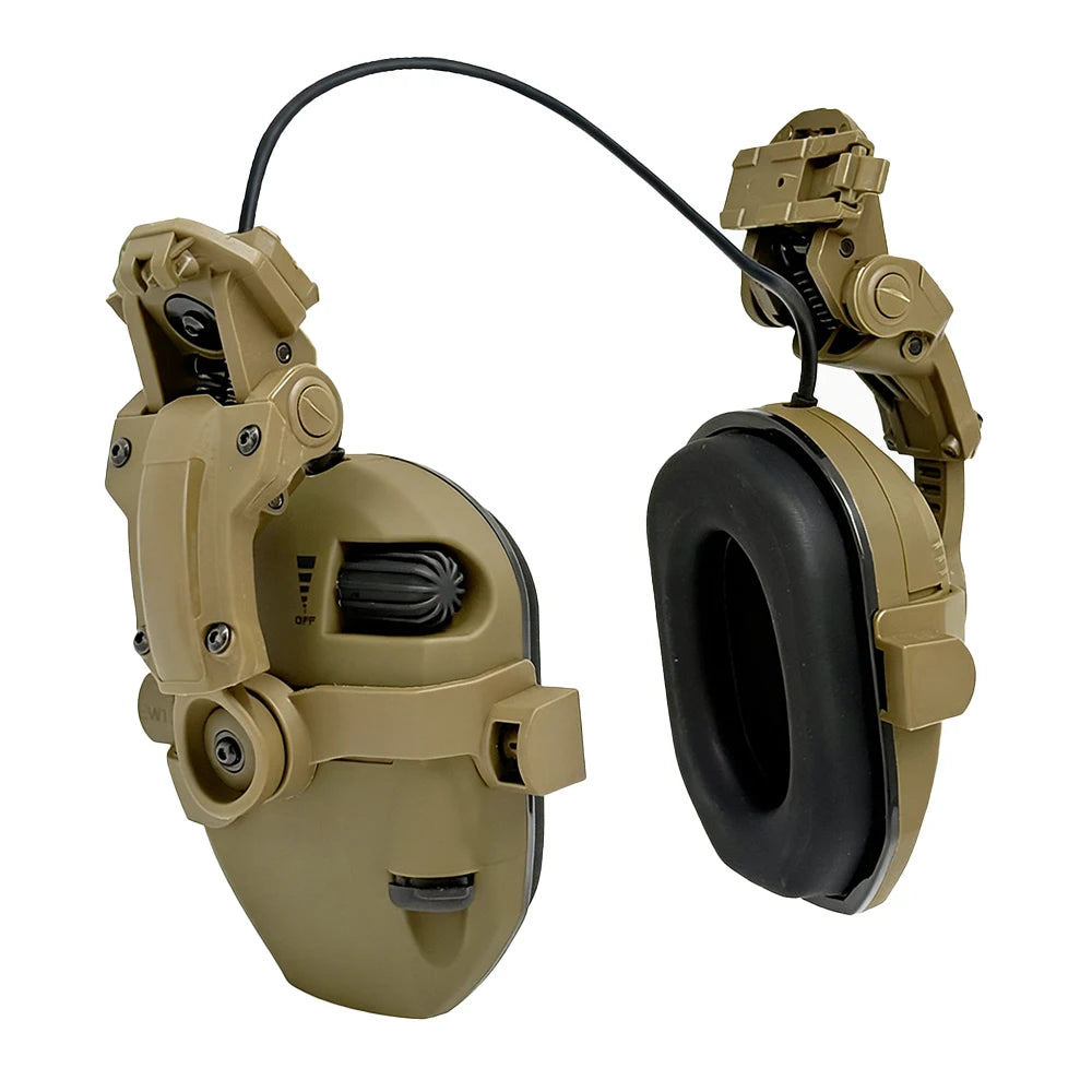 Casque tactique pour casque avec adaptateurs de montage sur casque sur Rail ARC-écoute antibruit pour le tir et la chasse, protège-oreilles