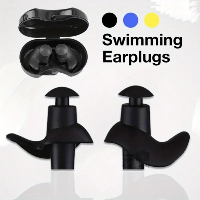 Tapones de natación de silicona impermeables y reutilizables para buceo, surf, ducha, accesorios de baño, 2 piezas
