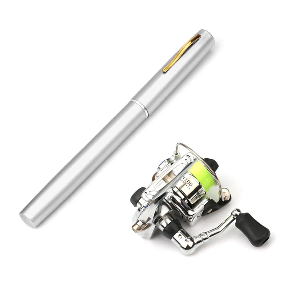Moulinet de pêche de poche pliable, mini stylo, télescopique, nouveau