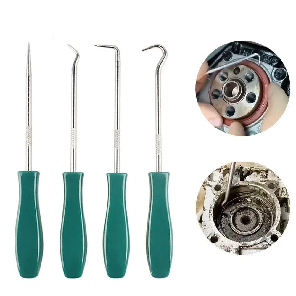 Offre spéciale 4 pièces 135mm voiture Auto véhicule joint d'huile tournevis ensemble joint torique joint extracteur crochets de sélection outils de réparation pour voiture