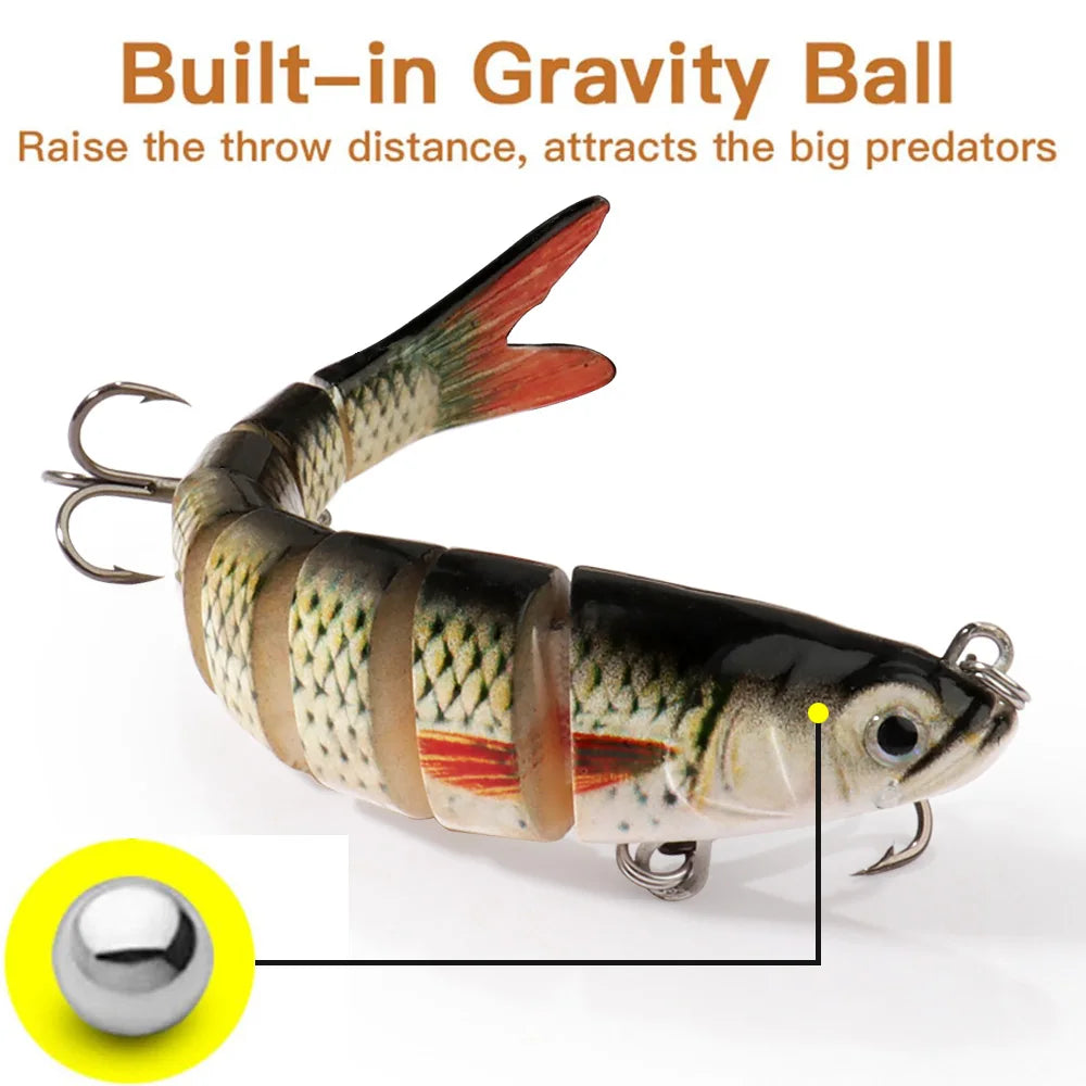 GOBAIT Swimbait 11g 16g 27g leurre multi-joint coulant lent bionique natation Pesca bar triple crochet carpe matériel de pêche appât dur