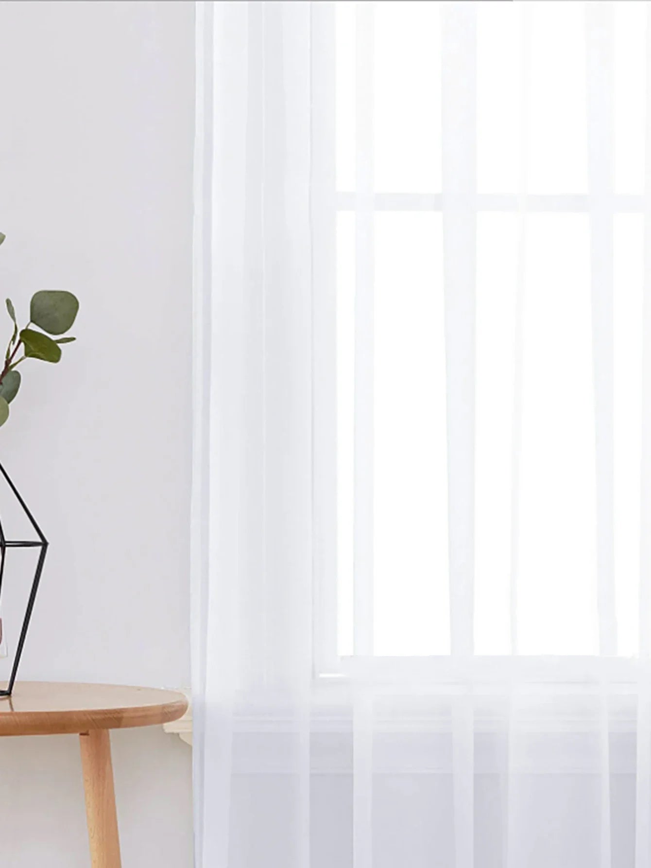 Rideau transparent moderne de couleur unie, rideaux de fenêtre pour salon, chambre à coucher, maison, haut à œillets pour écran de fenêtre français, 1 pièce