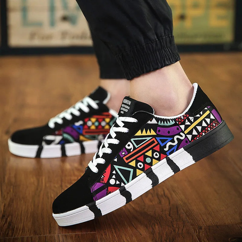 Zapatos casuales de lona con cordones para hombre, para caminar, planos, envío directo