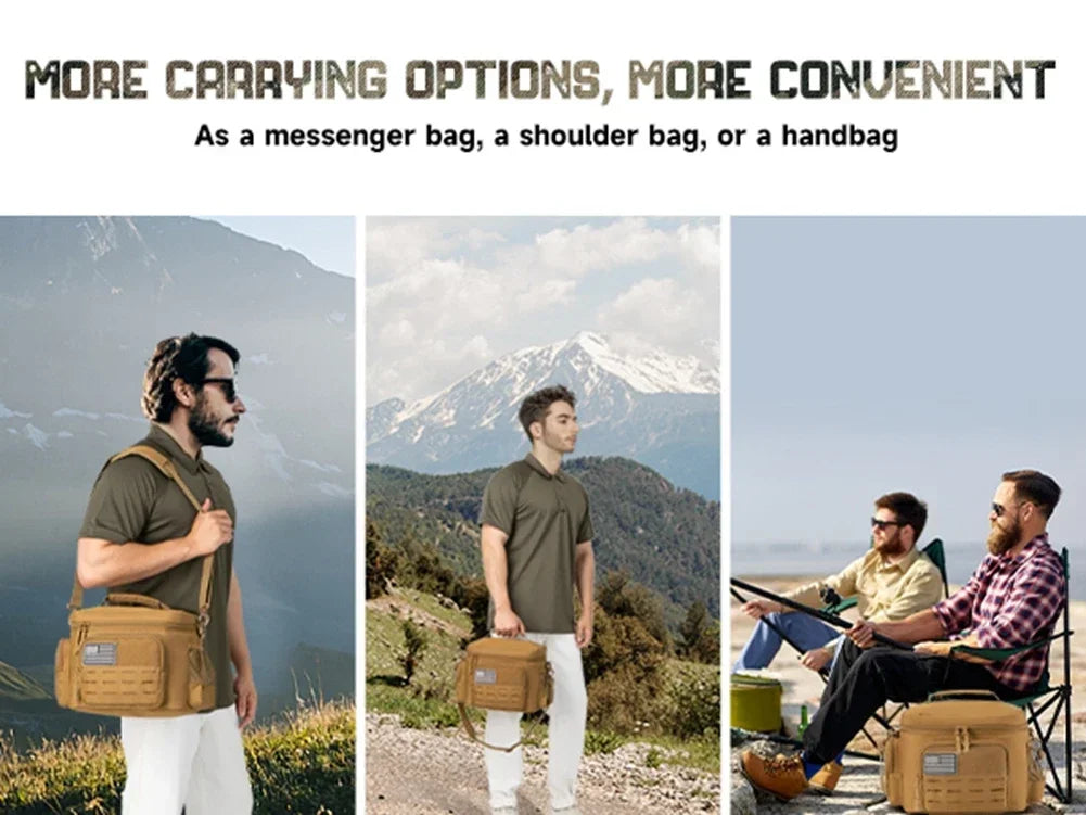 DulLunch Box - Bolsa térmica impermeable para hombre, nevera portátil, duradera, exterior, camping, picnic, trabajo, rapDuty