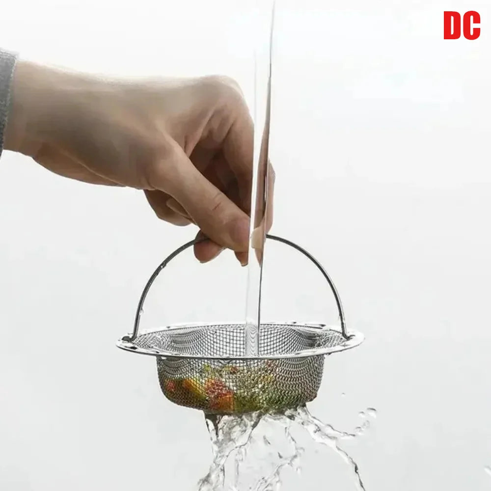 Filtro de fregadero de cocina de acero inoxidable, recogedor de residuos de alimentos/cabello, mantenga su bañera limpia, 1 pieza
