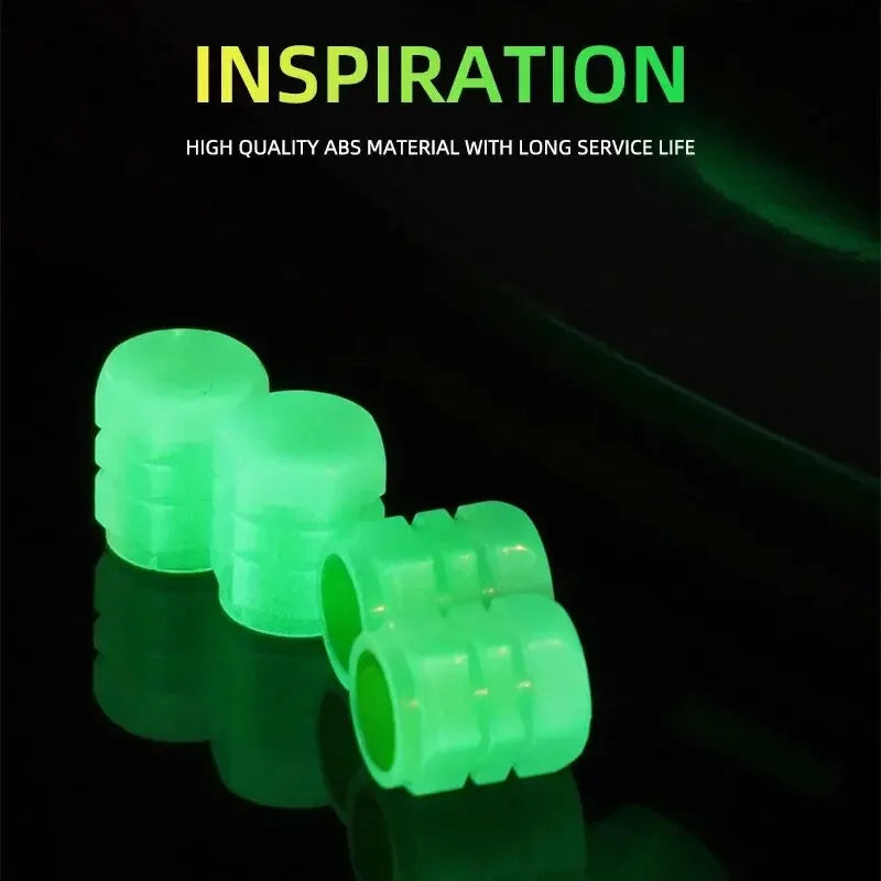 8 pièces Valve lumineuse moto vélo vélo voiture roue pneu moyeu capuchon Fluorescent nuit brillant lumineux Valve tige bouchons décor