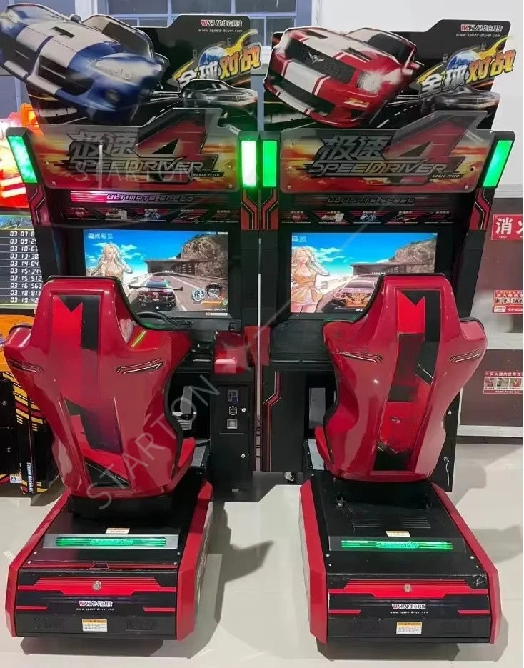 Machine de Jeu Voiture de Course Arcade — Simulateur, Attractions, Conduite à Pièces