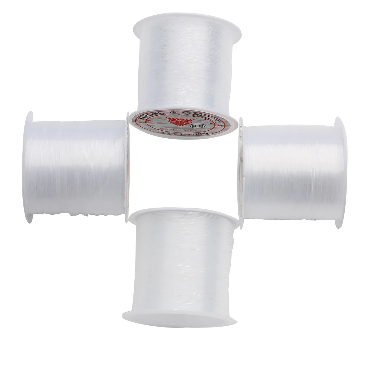 0.2/0.25/0.3/0.35/0.4/0.45/0.5/0.6mm 1 rouleau de fil de ligne de poisson clair Non extensible solide chaîne en Nylon cordon de perles fil bijoux bricolage