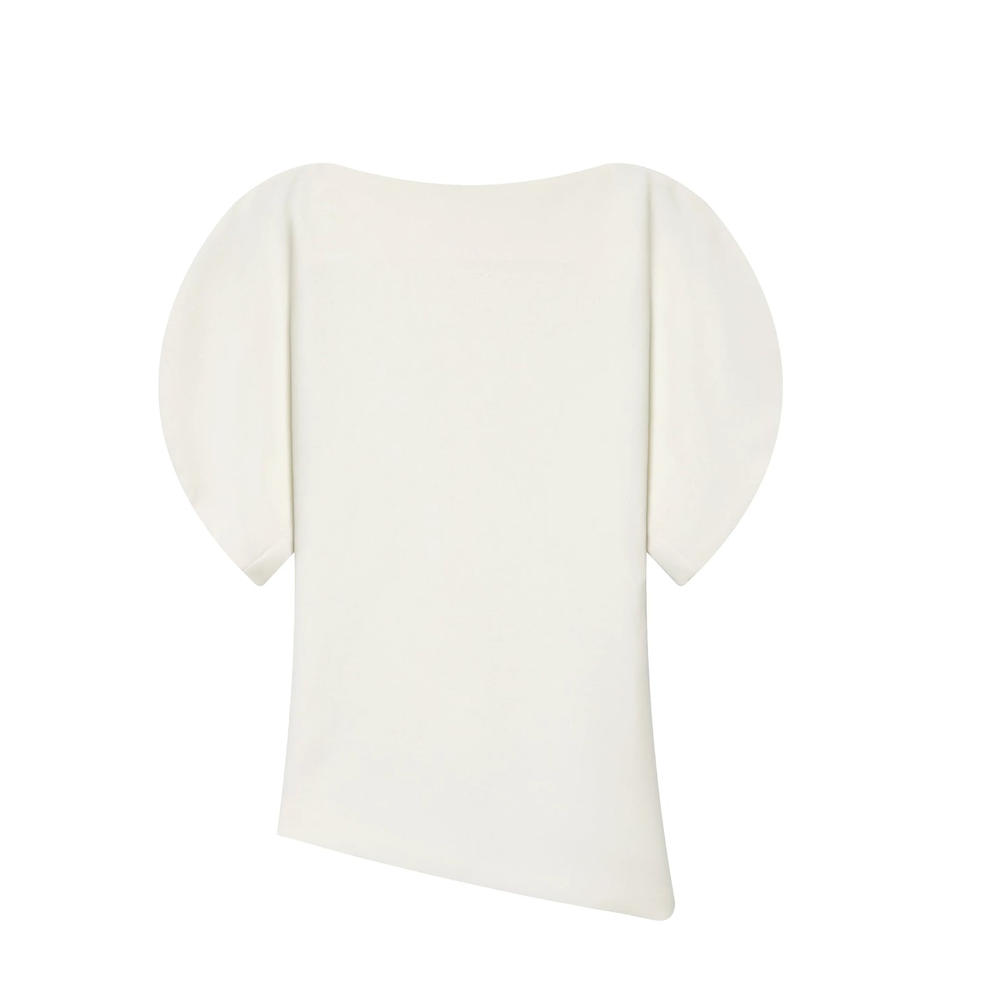 Blouse élégante à manches bouffantes et ourlet asymétrique pour femme — streetwear Y2K, printemps 2026