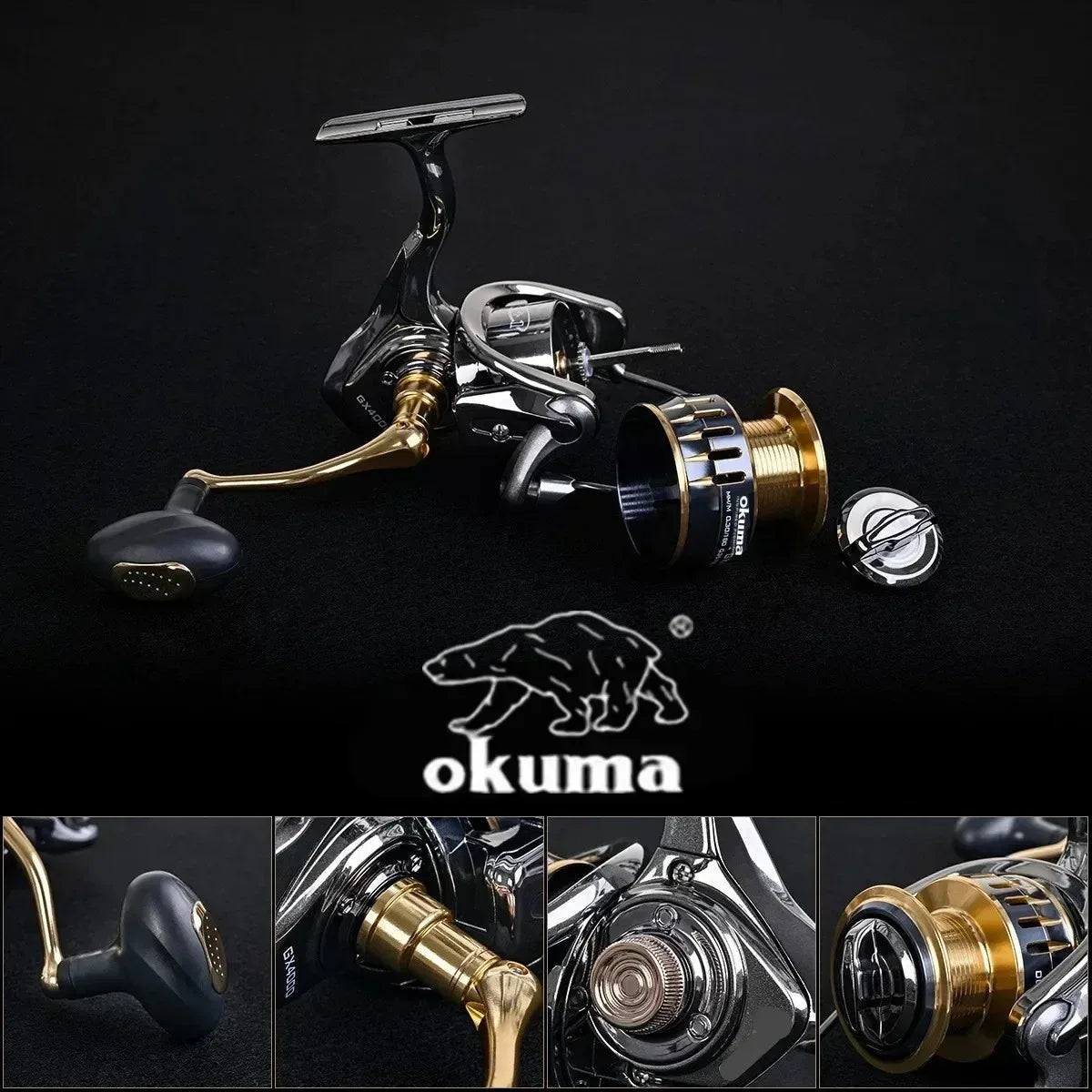 Moulinet de Pêche Okuma — Roue Haute Performance
