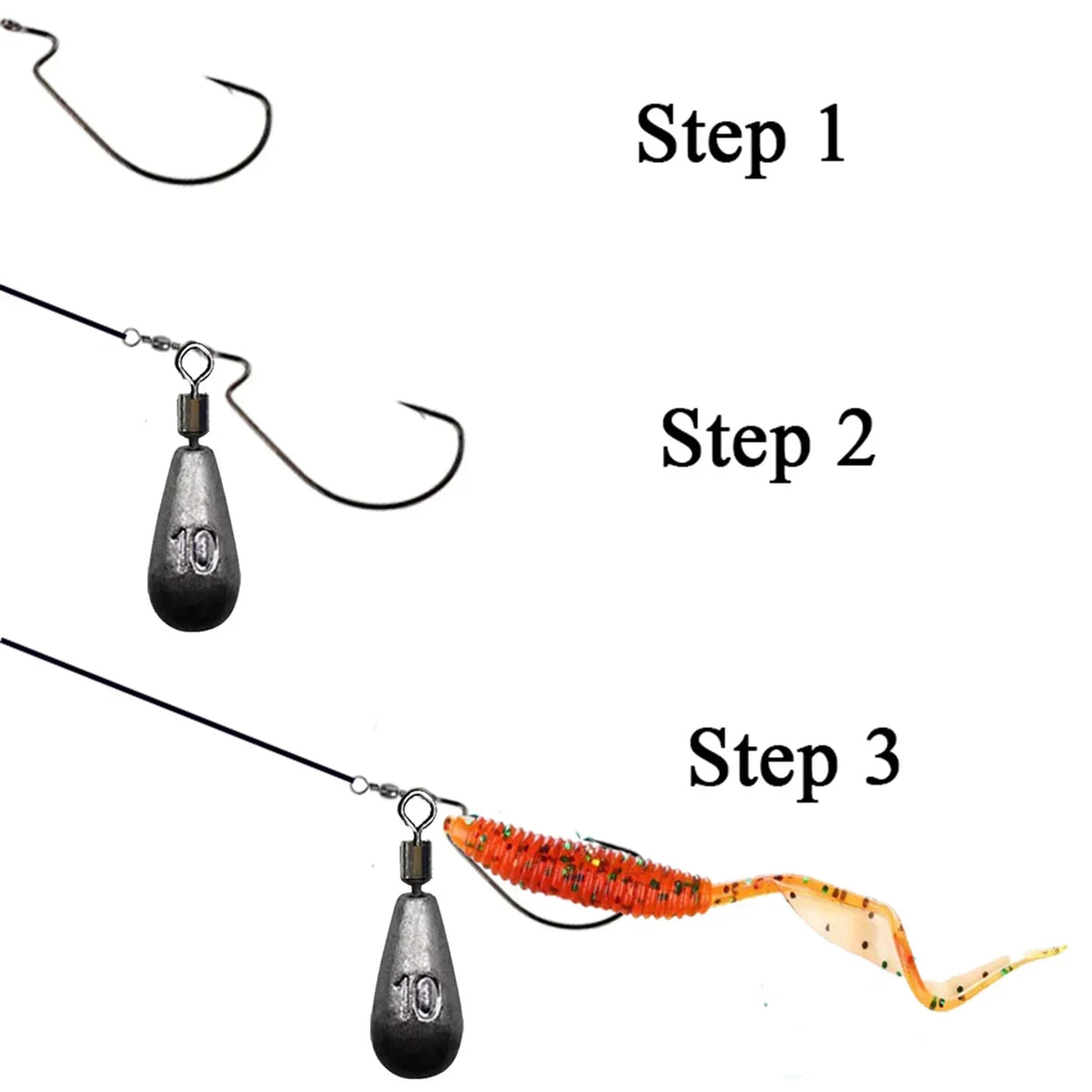 10 pièces par lot, plombs de pêche en 3.5g, 5g, 7g, 10g, 14g et 20g, poids en forme de goutte d'eau, accessoires de matériel de pêche