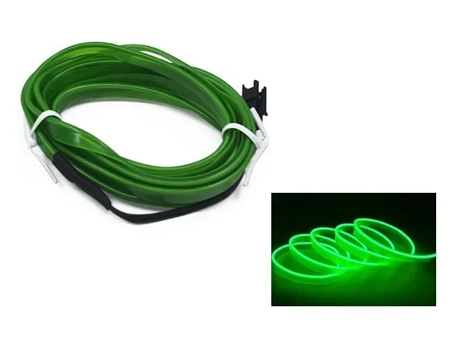 Lampe Led décorative pour intérieur de voiture, 1M/3M/5M, câblage EL, bande néon pour bricolage automobile, lumière ambiante Flexible, Diode d'ambiance de fête