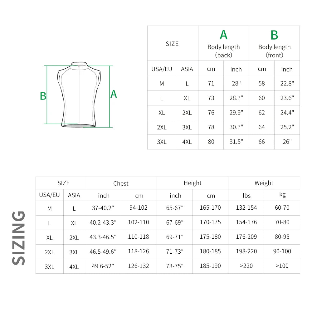 Gilet de cyclisme coupe-vent sans manches — automne, VTT, vélo, léger, respirant