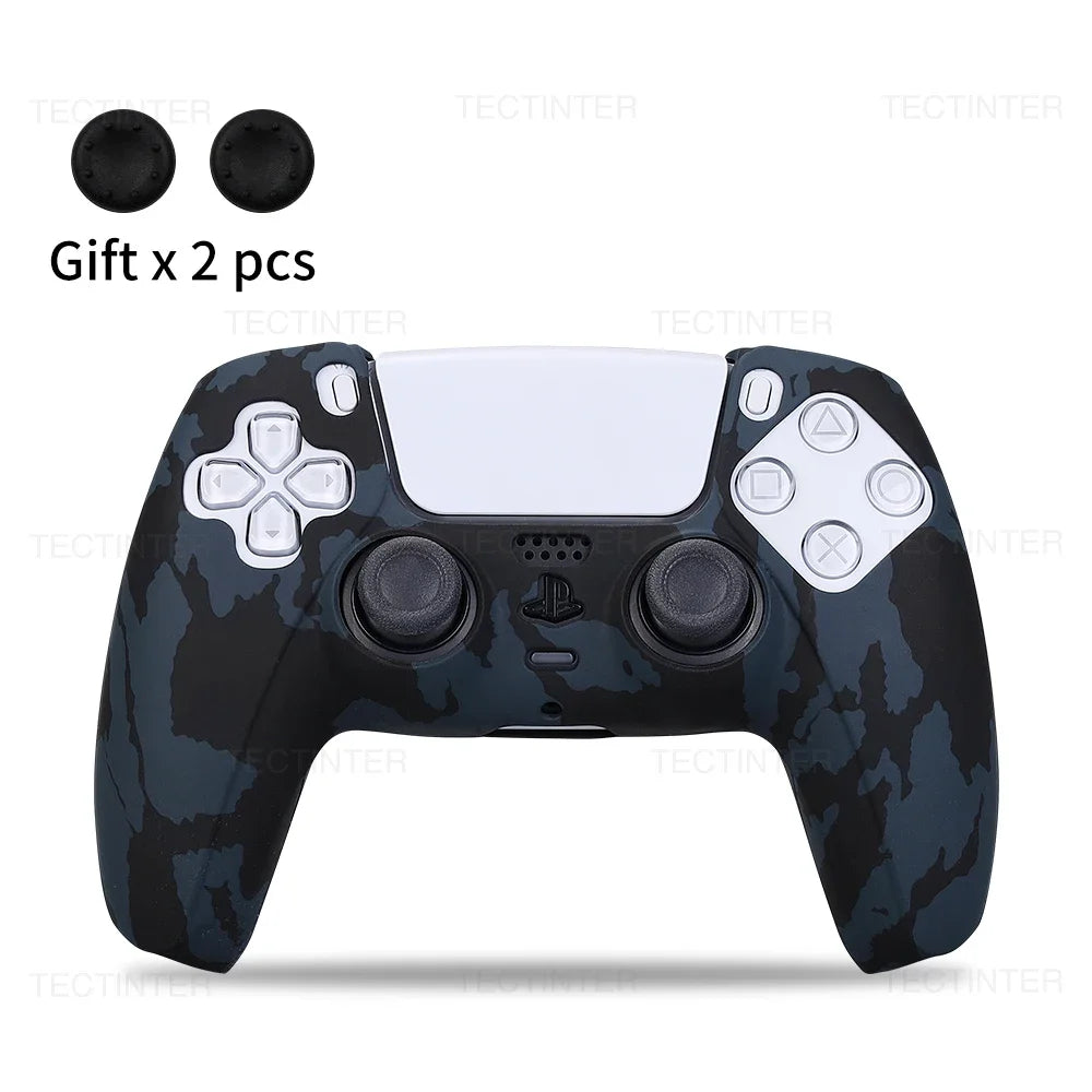 Funda protectora de silicona para controlador de PS5, accesorios de controlador de PS5, estuche de goma para controlador de PS5 Slim, JoysUniverse, tapas de agarre para pulgar