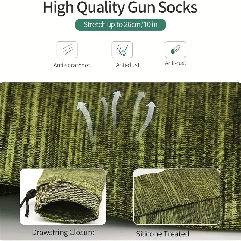 Chaussette en polyester traitée au silicone pour fusil de chasse, housse de protection, sac de pêche, étui, manchon de tir, le plus récent