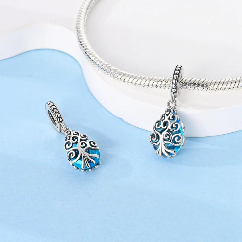 925 Sterling Silver Charms, Pearl Pendants, Tree of Life, Turtle, Love, Gemstones, Sunflower, for Women, Bracelet, Gift Jewelry, New Collection