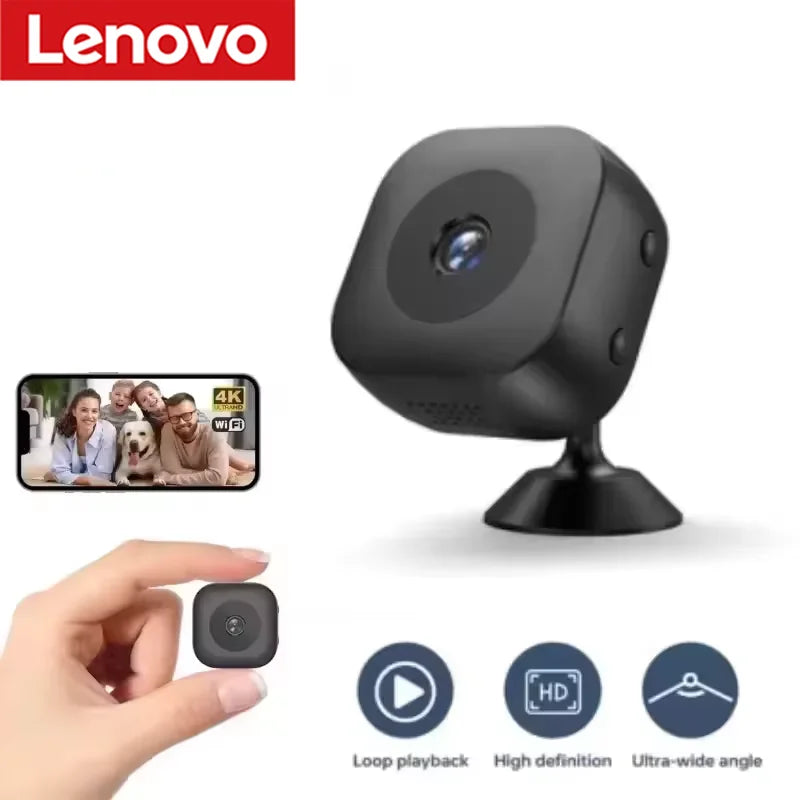 Caméra de sécurité WiFi miniature 8K — vision nocturne couleur, étanche, détection de mouvement, surveillance