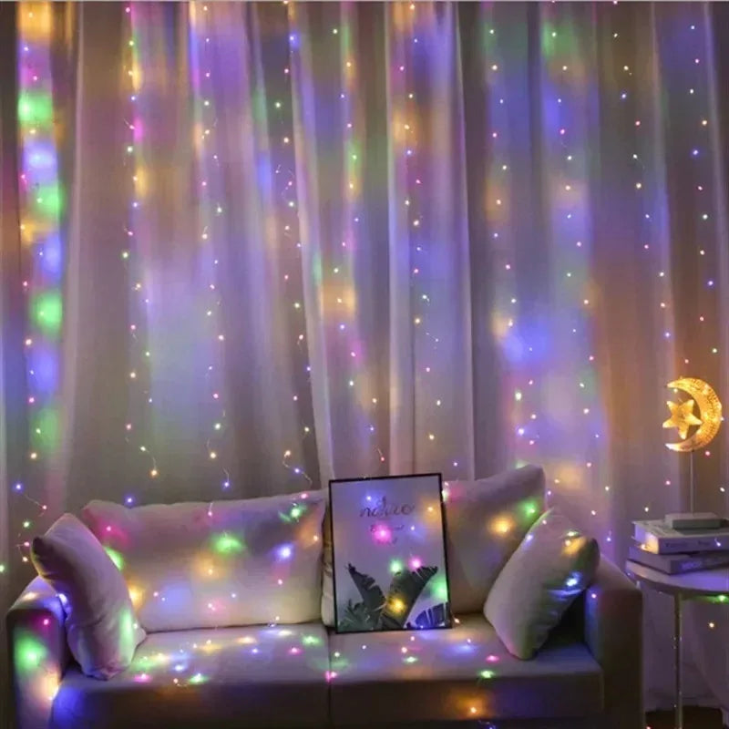 LED String Lights 3Mx1M/2M/3M, USB Fairy Lights for New Year, Wedding, Festive Party, Christmas, Home Curtain Decoration
