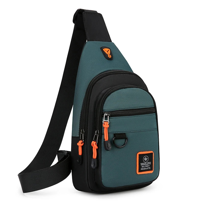 Bolso de pecho informal de Nylon para hombre, pequeño bolso de hombro para correr, ciclismo, cinturón, deporte al aire libre, bolso cruzado, riñonera de viaje para teléfono
