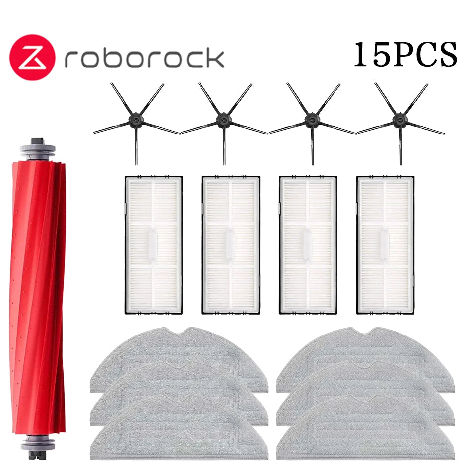 Main side brush, mop, Hepa filter, dust bag, cleaning roller brush for Roborock S7 Maxv Ultra S7 Pro Ultra, Robot Vacuum Cleaner accessories
