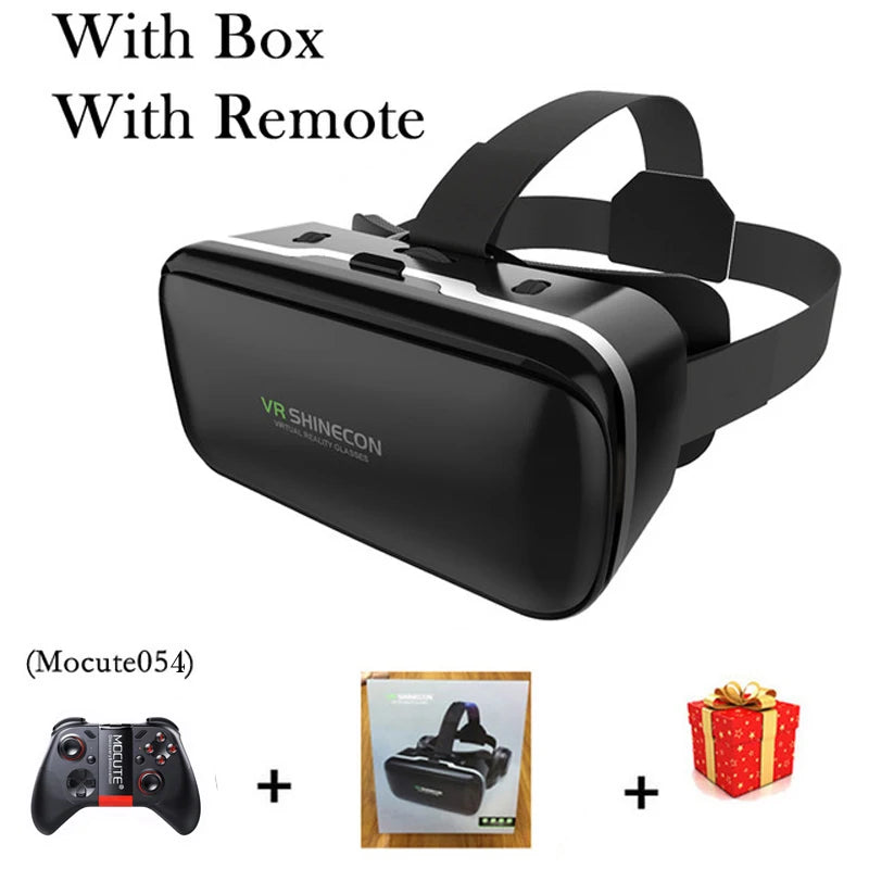 VR Shinecon 6.0 Virtual Reality Headset 3D Glasses Headset for iPhone Android Smartphone Viar Lens