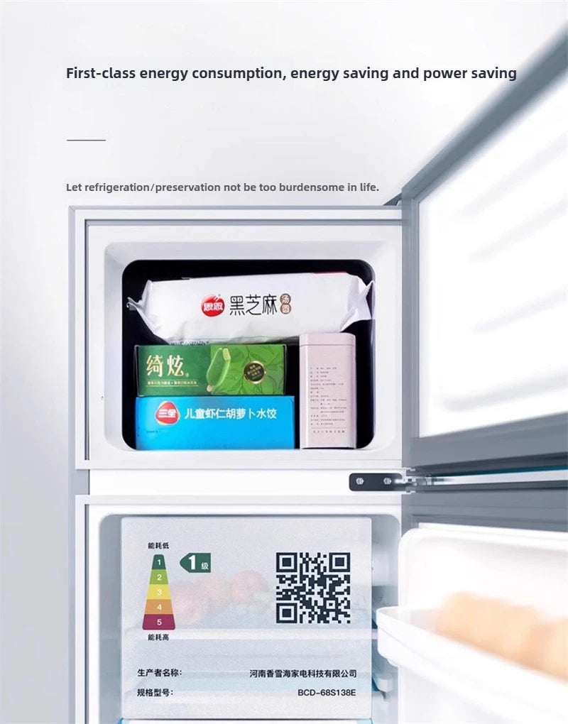 Réfrigérateur à Double porte pour salle de location, petit réfrigérateur domestique avec congélateurs profonds, réfrigérateur à économie d'énergie de premier niveau