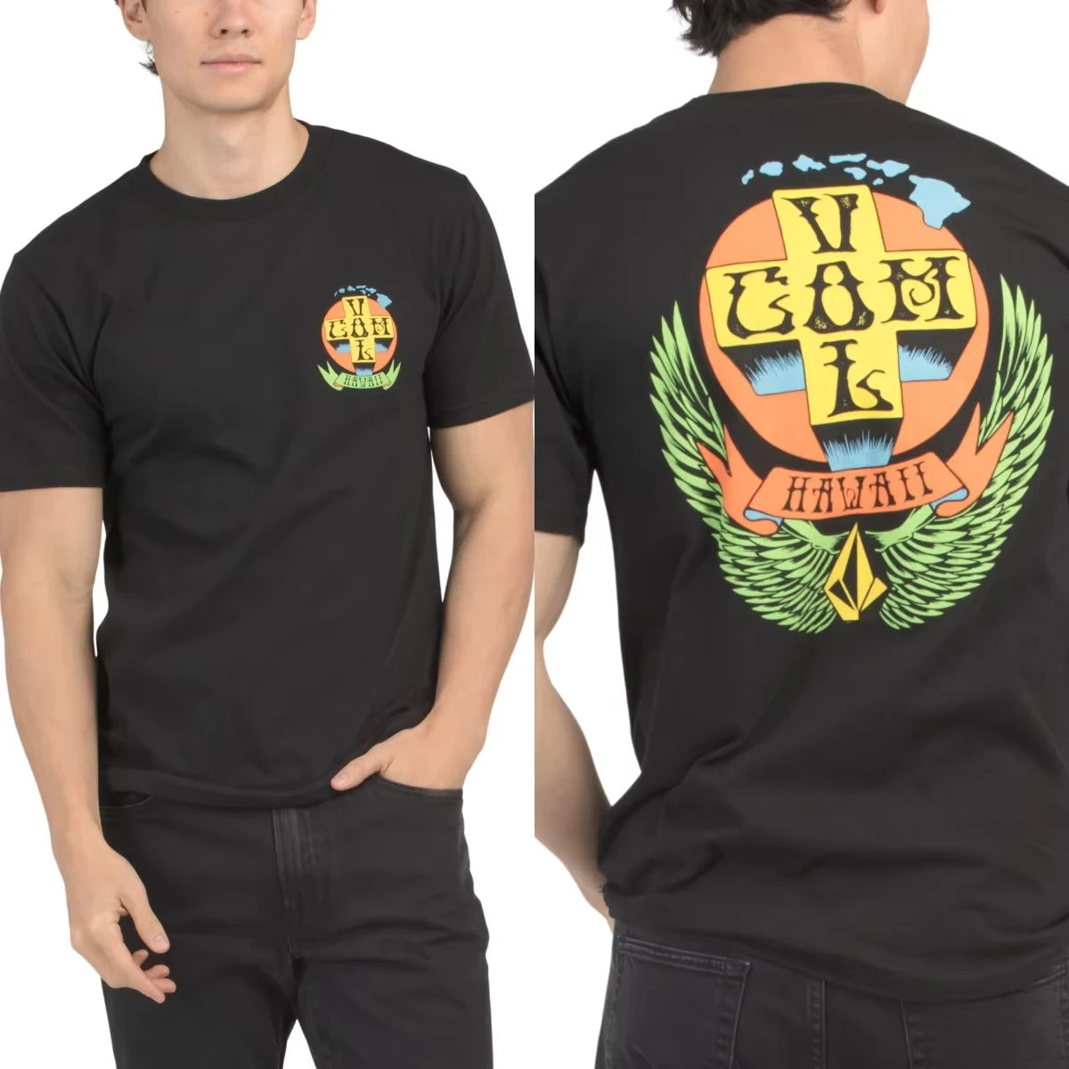 Camiseta estampada para hombre, camiseta informal de algodón de manga corta y cuello redondo para mujer, comodidad para las vacaciones