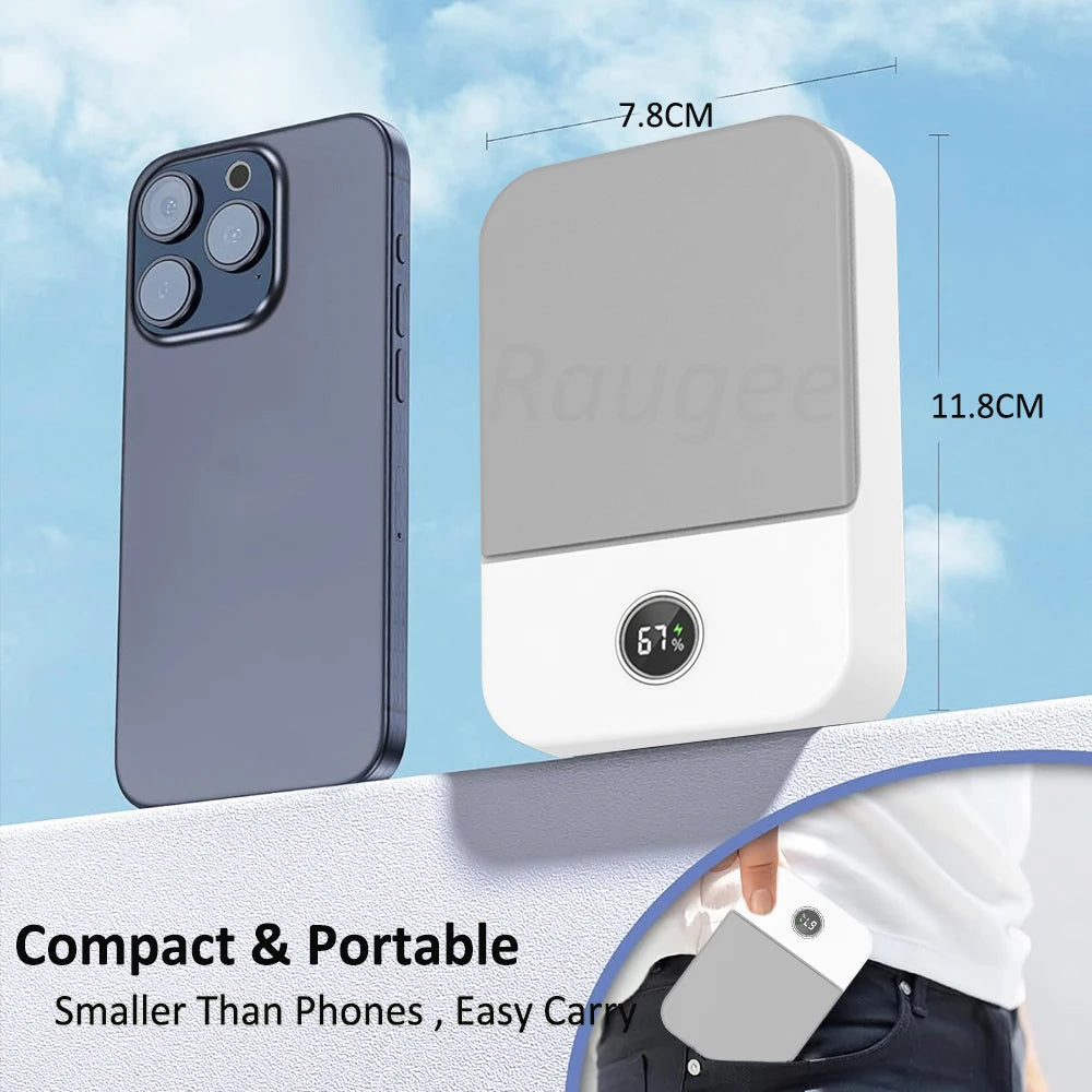 Mini ventilateur de cou portable sans lame, refroidisseur d'air, USB, 2000mAh, 3 vitesses