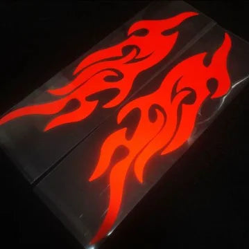 Motorcycle Flame Reflective Stickers, Self-Adhesive Cool Fire Strip, Modified Decals, Motorcycle Body Decoration, Car Supplies